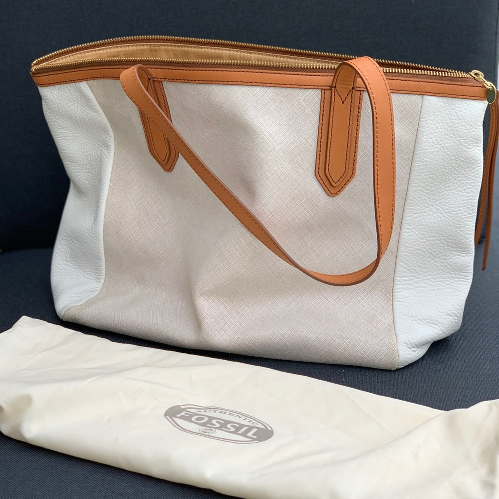 Cream Fossil Bag